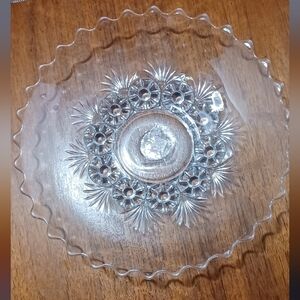 Antique Rosette and Palms Serving Dish